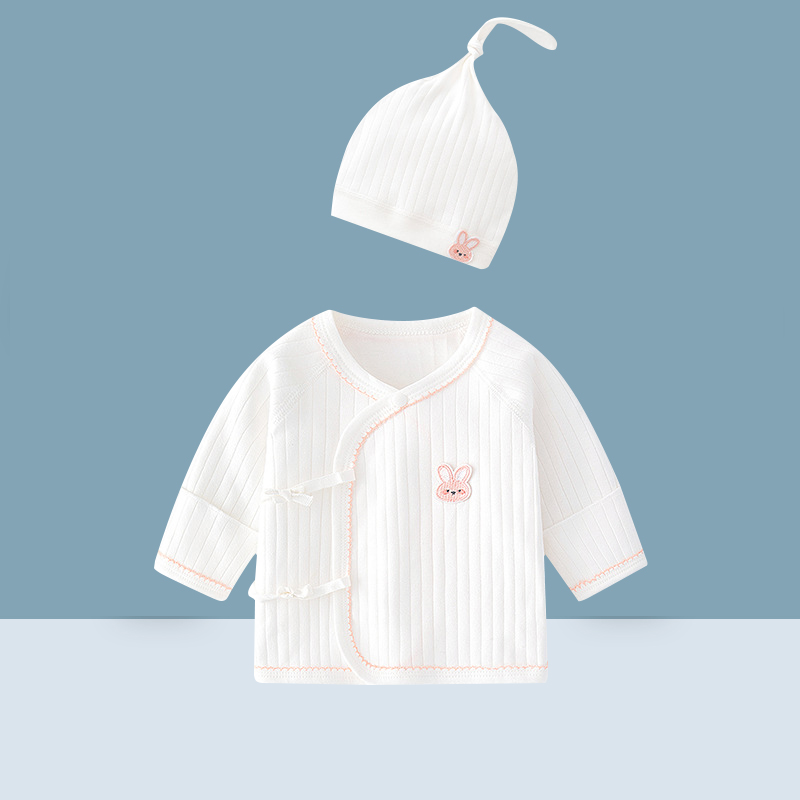 新生婴儿儿衣服0一3月半背衣连帽子初生宝宝春夏四季上衣和尚服