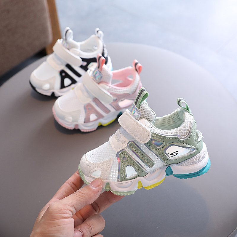 2024夏季新款小童包头凉鞋透气运动鞋1-5岁3婴幼儿软底学步鞋防滑