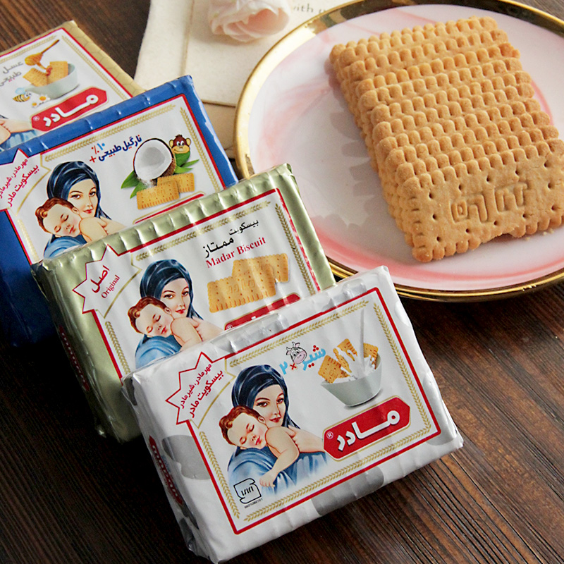 伊朗老牌子妈妈饼干70g牛奶味代餐儿童营养早餐小饼干下午茶点心