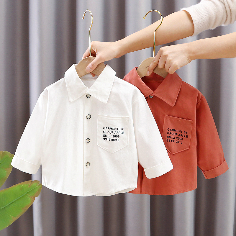 男童长袖衬衫纯棉薄款小童婴儿全棉儿童男宝宝格子衬衣夏季外套