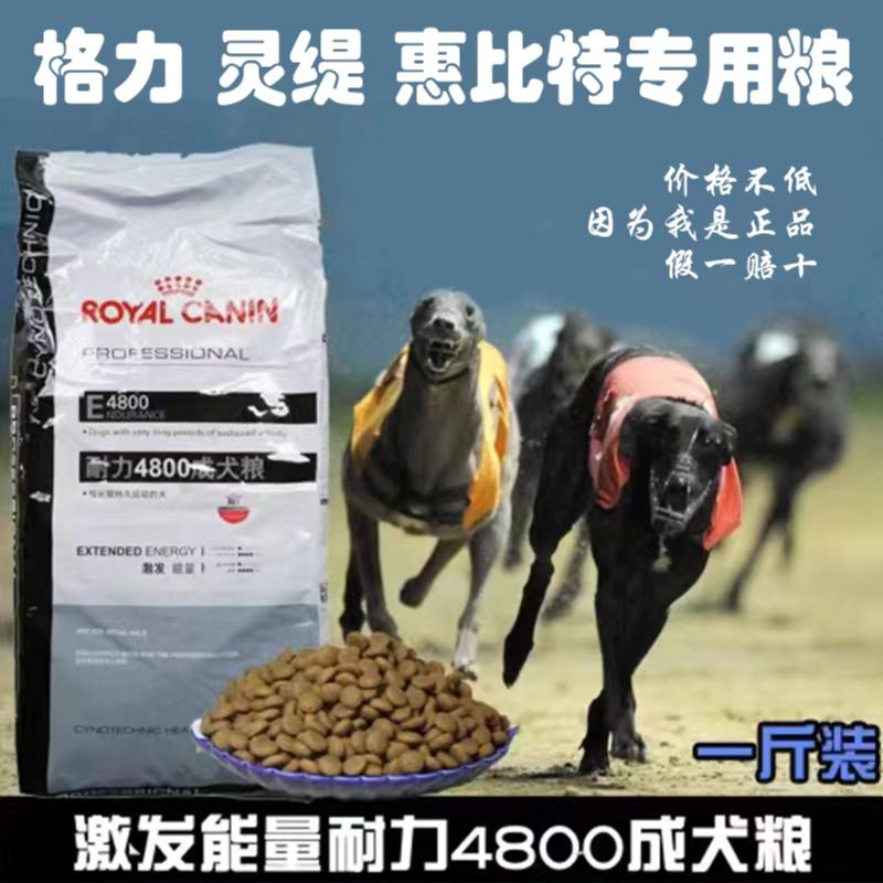 正品进口4800狗粮赛级犬专用高蛋白高热量耐力格力灵缇慧比特犬粮