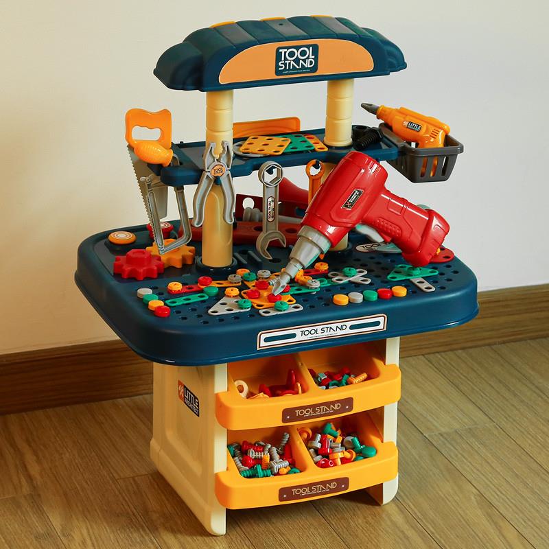 儿童工具箱玩具套装过家家电钻宝宝维修理台拧螺丝益智多功能男孩