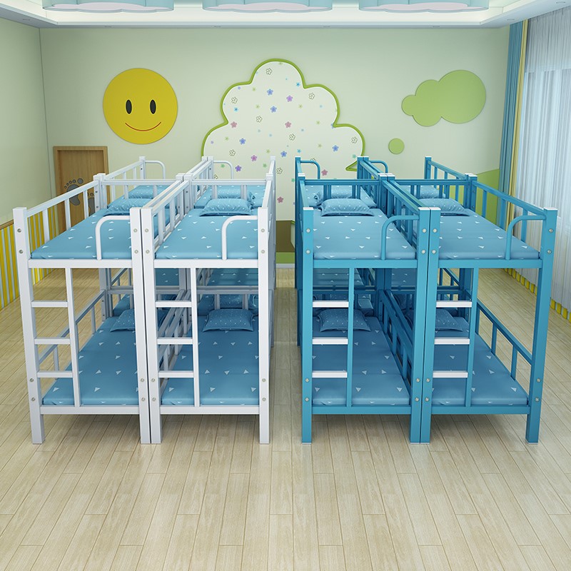 宿舍上下床幼儿园双层床架儿童床两层学生双人床上下铺铁床铁架床