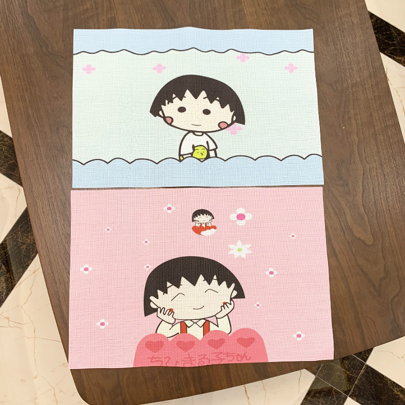 樱桃小丸子桌垫餐垫隔热北欧卡通儿童可爱日式家用防滑防水隔热垫