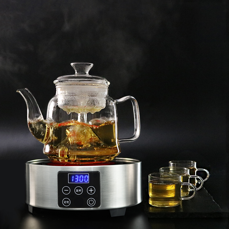 玻璃壶耐高温电陶炉家用煮茶器可加热蒸煮两用茶壶过滤功夫茶具