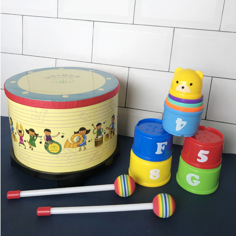 正品儿童玩具鼓打击乐器地鼓小鼓宝宝男女1一3岁早教幼儿园奥尔夫