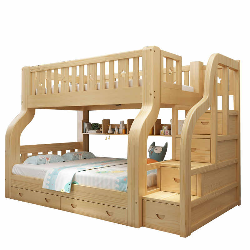 上下床双层床高低床上下铺木床小户型儿童组合床全实木二层子母床
