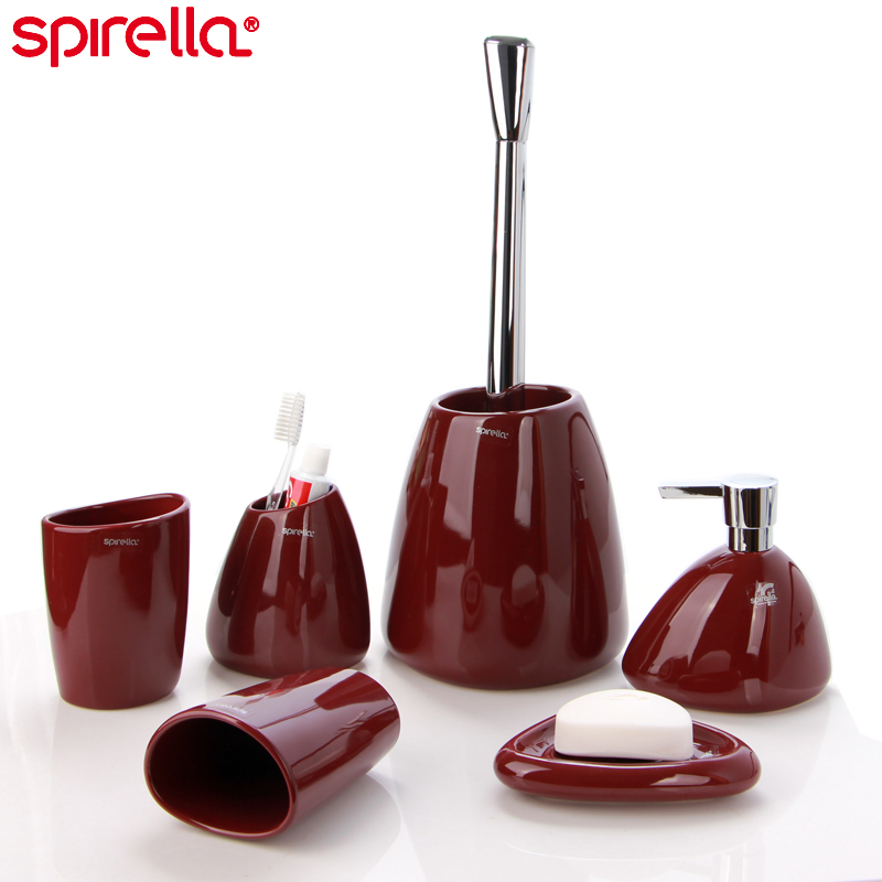 SPIRELLA/丝普瑞欧式陶瓷卫浴六件套浴室用品套件漱口杯洗漱套装