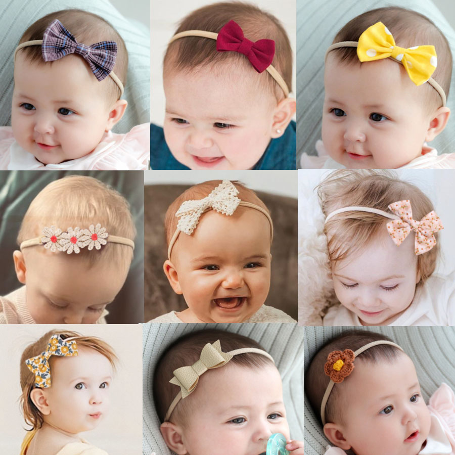 满15包邮婴儿发带无痕弹性头带宝宝满月周岁发饰0-1-2岁3儿童头花
