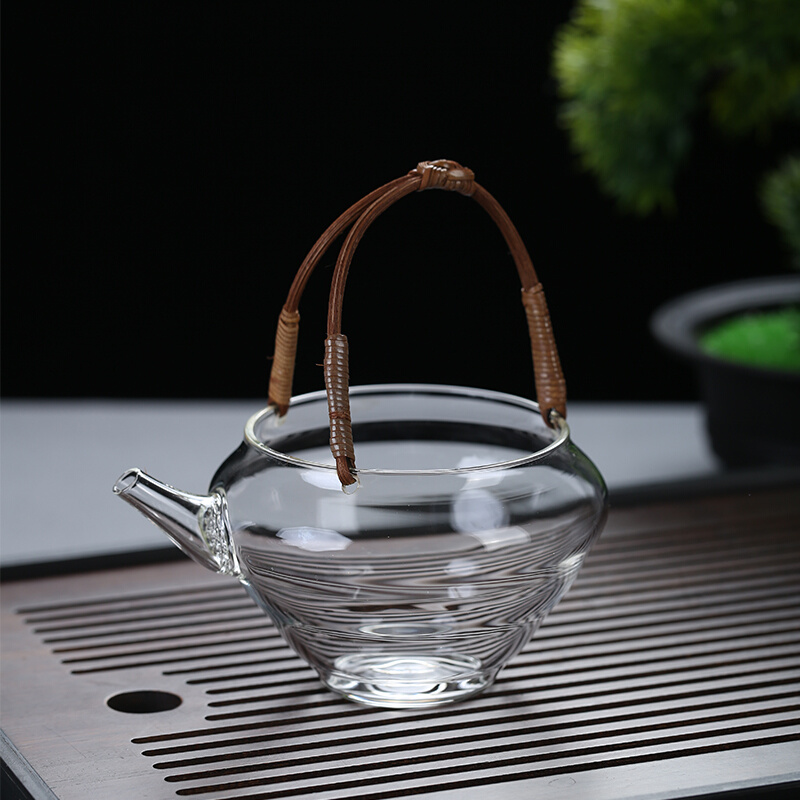 竹柒阁云妃竹公道杯分茶器透明耐热高硼硅玻璃加厚泡茶公杯功夫茶