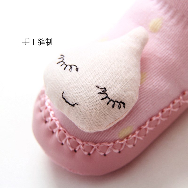 急速发货婴儿鞋袜袜子棉中长筒0-1岁2宝宝防滑防掉松口软底学步秋