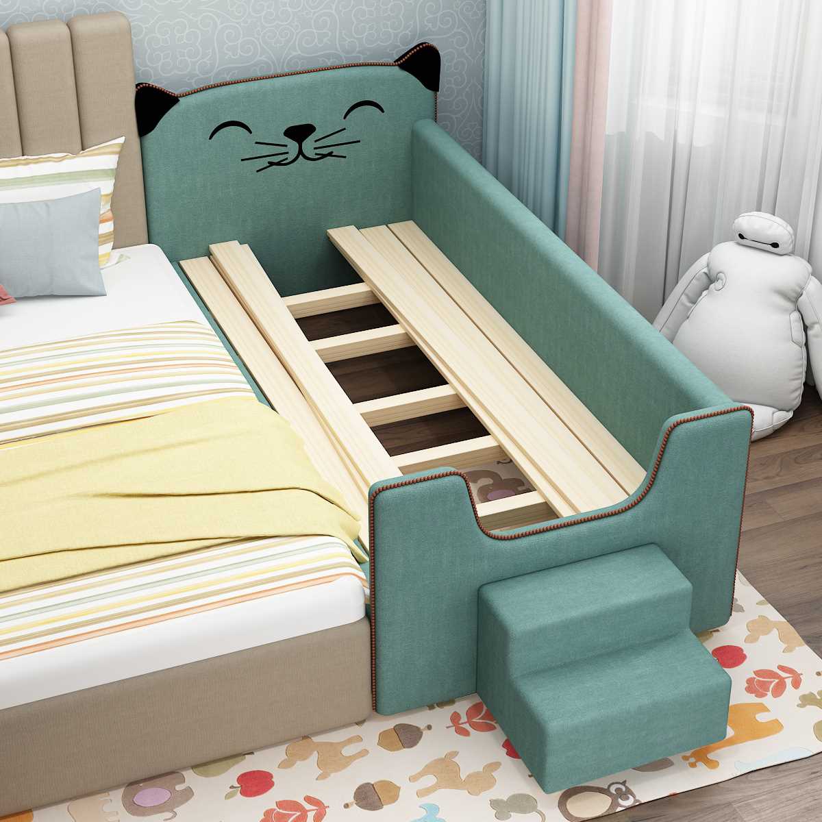 新款实木儿童拼接床带护栏加宽床大人小床拼接大床婴儿床延边拼接
