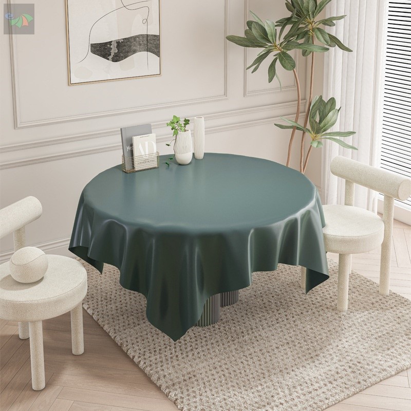 奶油风小羊皮桌布轻奢高级感免洗防水防油烫餐桌垫纯色长方形茶几
