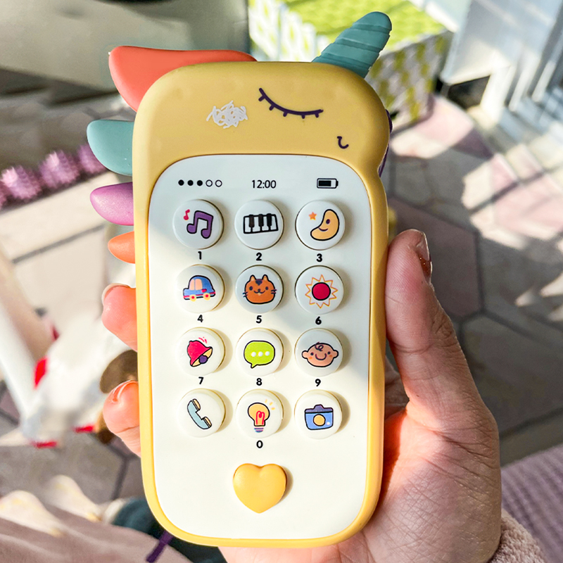 婴幼儿手机玩具可咬啃宝宝音乐早教益智儿童仿真充电电话机男女孩