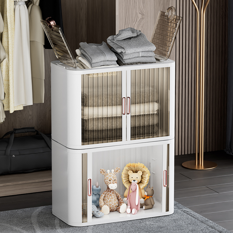 折叠收纳箱家用衣服衣物零食玩具整理箱客厅塑料储物柜宝宝衣柜
