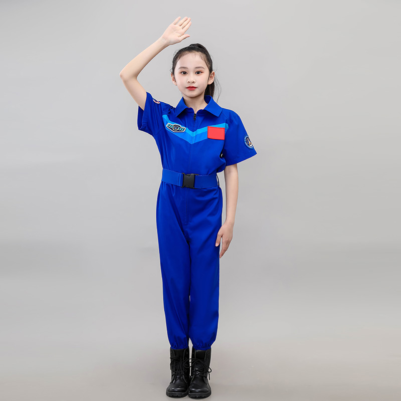 正品儿童航天员演出服飞行员套装宇航员太空服航空制服六一表演服