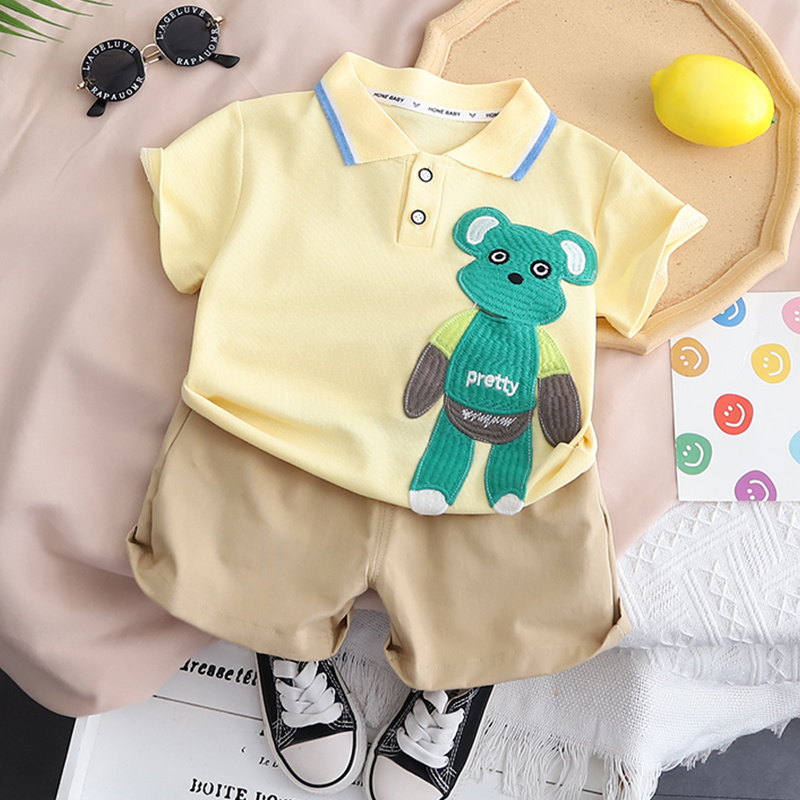 男童夏季套装2023新款洋气宝宝夏装衣服婴儿小童帅气短袖两件套潮