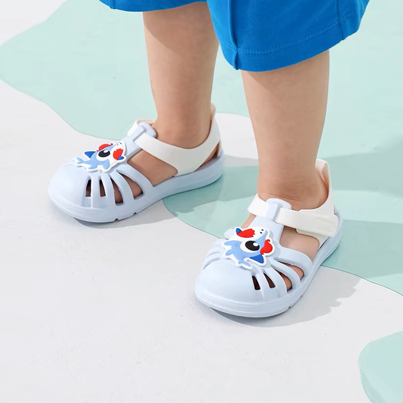 卡特兔宝宝包头凉鞋2024新款夏季男女童学步速干鞋婴儿软底果冻鞋