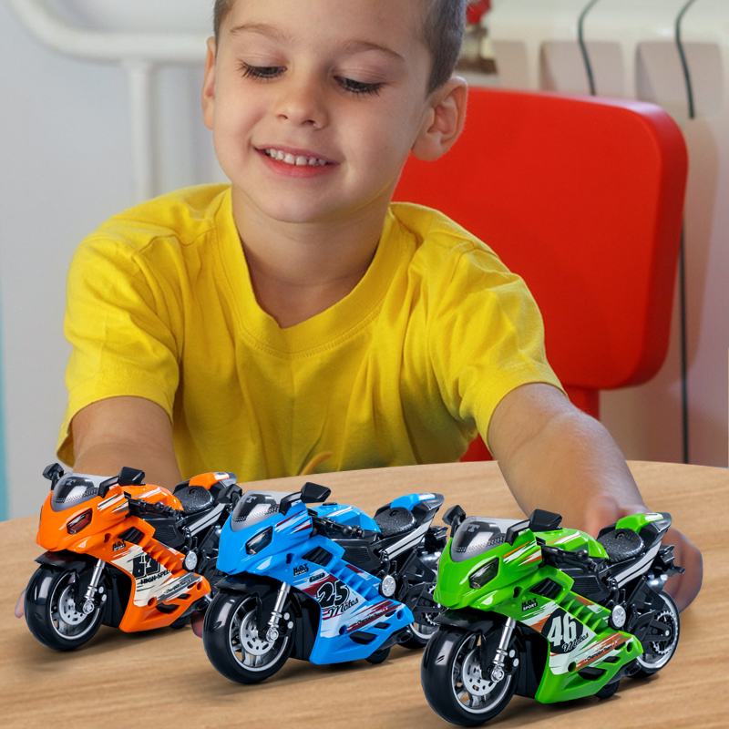宝宝玩具车男孩声光摩托车益智儿童小汽车2-3岁1女孩模型惯性小车