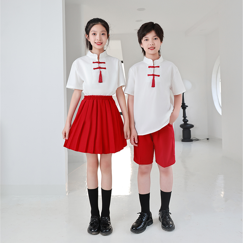 六一中国风儿童演出服表演服少儿服装大合唱幼儿校服中式男套童古