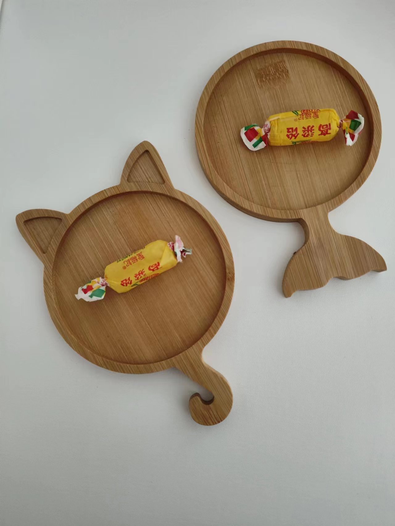 日式实木餐具创意儿童卡通餐盘饭盘点心分格果盘托盘