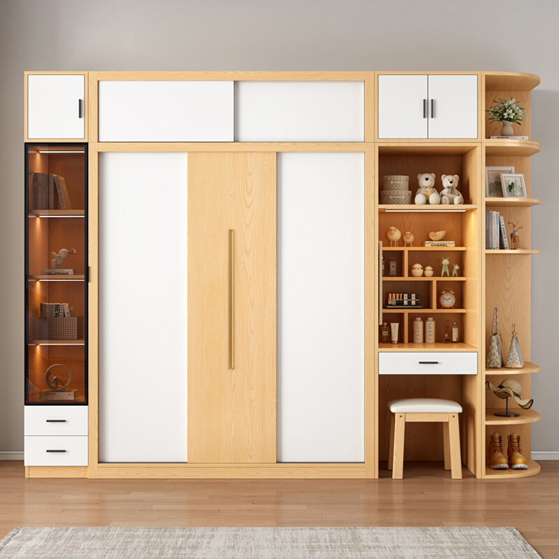 健康民居-C10实木衣柜现代简约卧室大容量衣橱北欧主卧家具储物柜