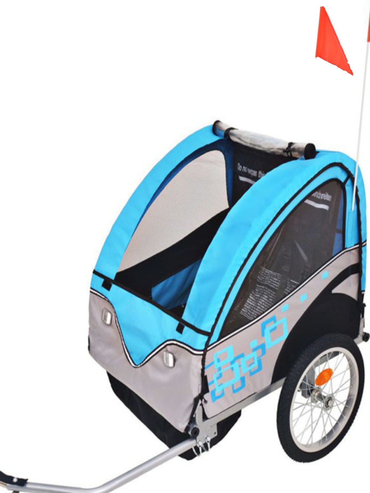 亲子车自行车f儿童拖车带娃遛娃电动车后拖车可折叠安装方便