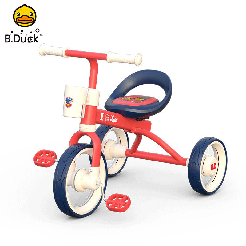 乐的小黄鸭儿童三轮车脚踏车自行车宝宝婴儿多功能脚蹬平衡儿童车
