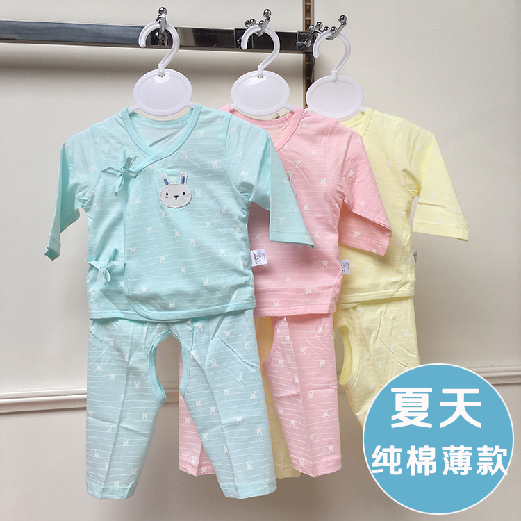 和尚服新生儿衣服0-3月纯棉内衣分体夏季薄款初生宝宝婴儿套装