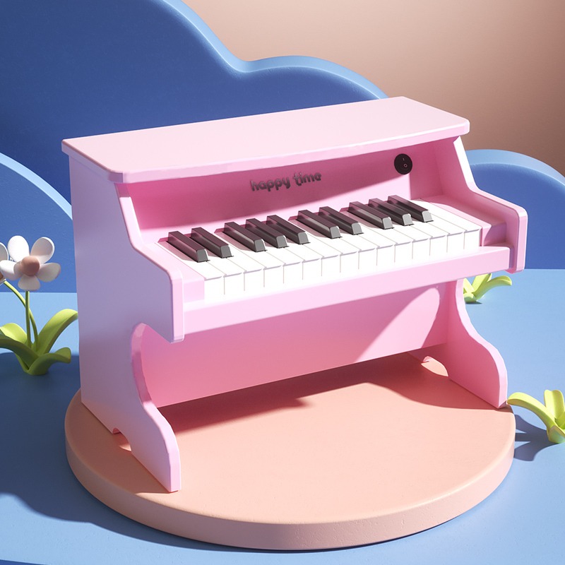 新款快乐年华儿童钢琴木质电子琴初学小男女孩宝宝音乐玩具岁礼物