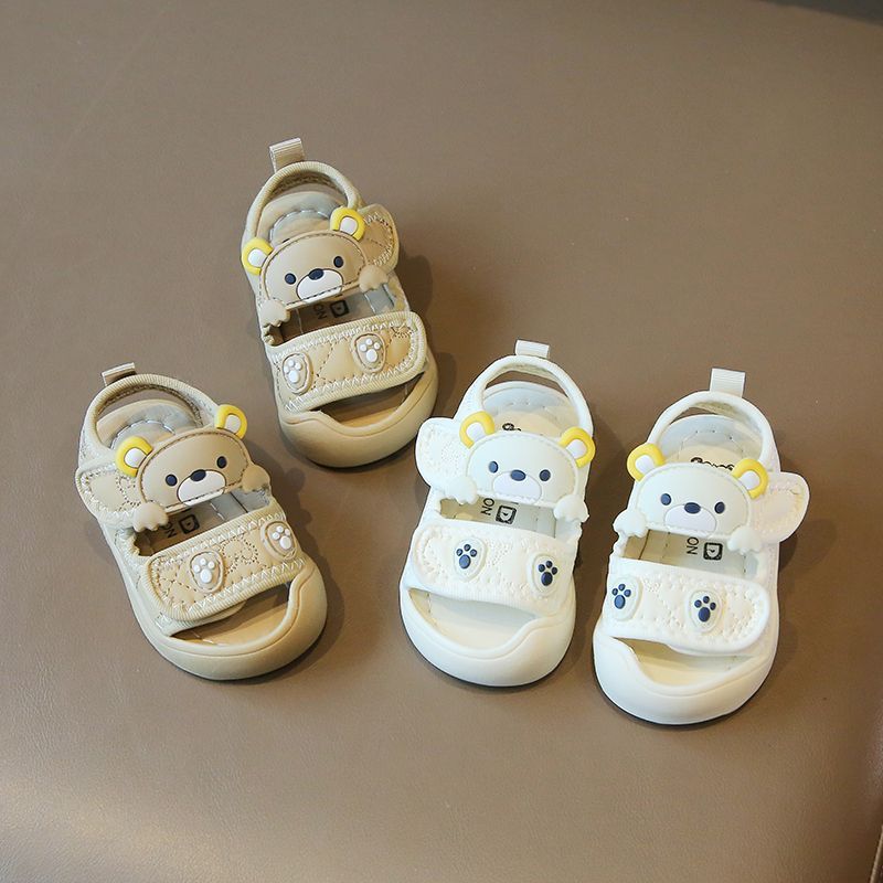 婴幼儿软底学步鞋夏季可爱凉鞋包头防踢宝宝鞋子防滑 婴童鞋0-2岁