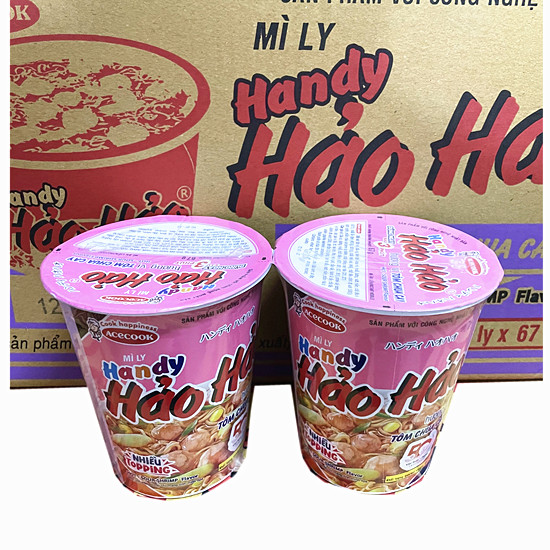 越南好好HaoHao方便面酸辣虾面67g杯面桶装泡面快餐面便携装