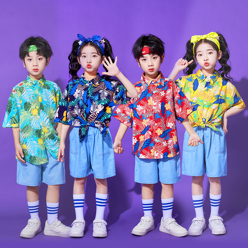 六一儿童演出服复古港风幼儿园爵士舞表演少儿啦啦队运动会班服装