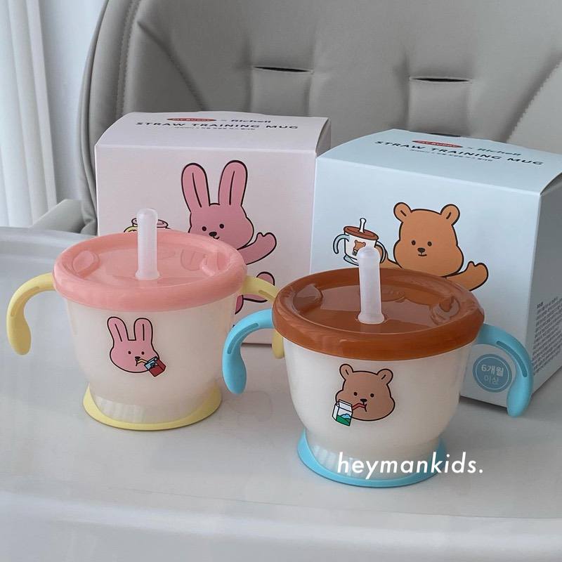 heymankids｜韩国宝宝的第一个马克吸管杯果汁杯婴幼儿可爱学饮杯