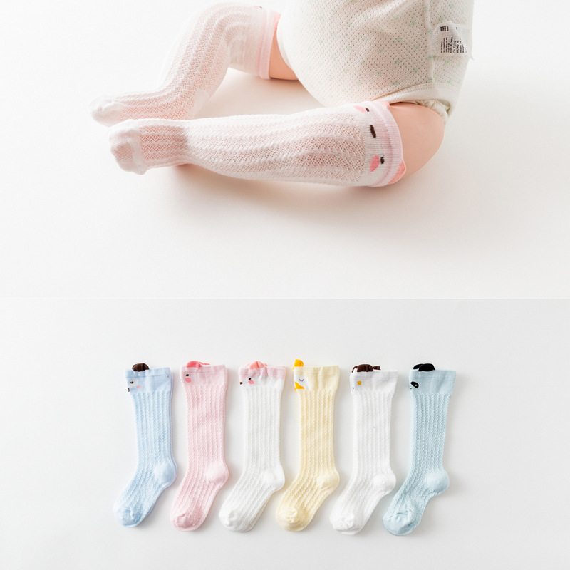 新疆包邮新款夏季婴儿防蚊袜宝宝网眼护膝长筒袜薄款婴儿长筒袜
