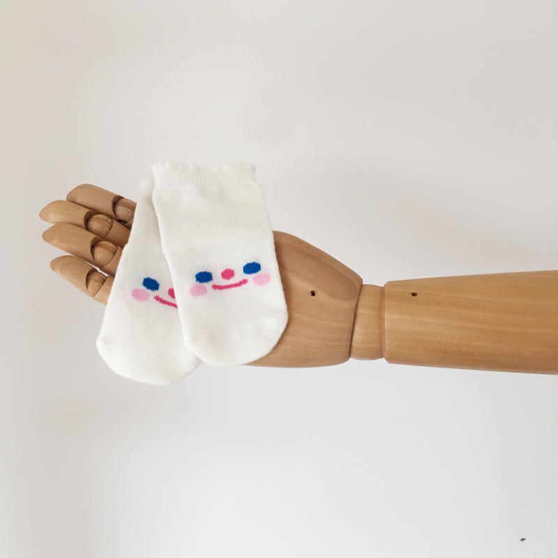 韩版新生婴儿春秋纯棉松口宝宝袜0-3个月手工对目不勒腿无荧荧光