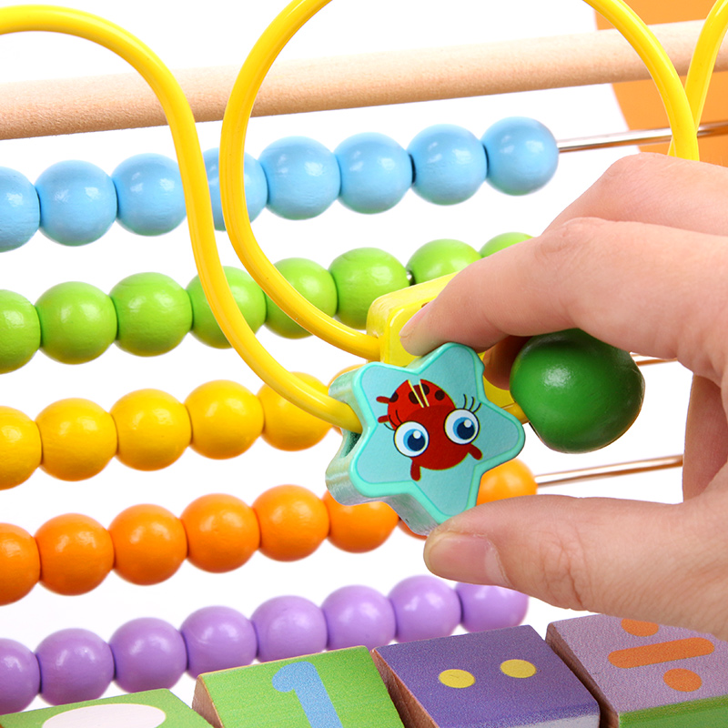 婴儿童早教启蒙益智力玩具动脑1一2岁3宝宝绕珠串珠多功能0男女孩