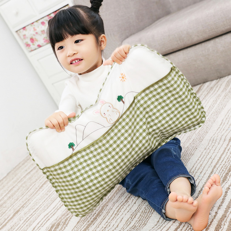 婴儿童苎麻定型枕头套夏季天透气6个月1岁以上幼儿园宝宝四季通用