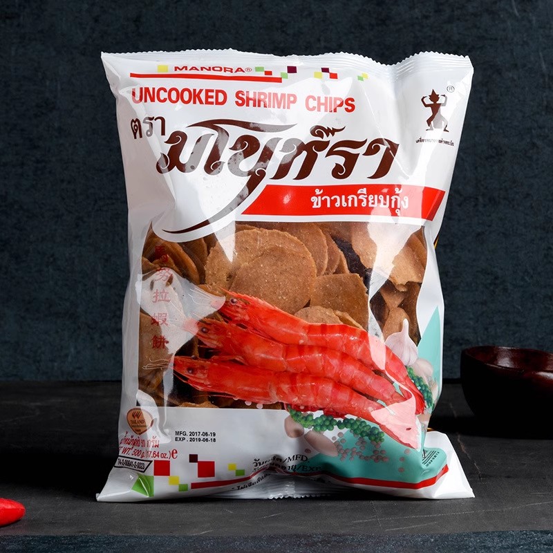 【自营】玛努拉泰国进口大虾片木薯片袋装自己油炸宋卡网红零食品