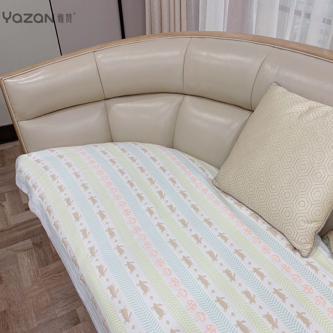 新款沙发垫雅赞六层纱布凉席软凉席四季床单婴儿可用可水洗空调席