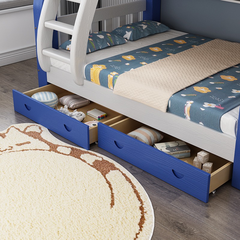 儿童床上下床全实木上下铺双层床多功能子母床两层高低床木床大人