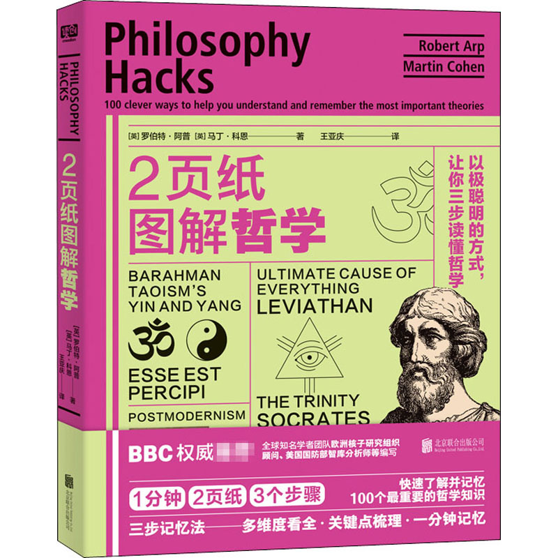 2页纸图解哲学 以极聪明的方式,让你三步读懂哲学 北京联合出版社 (英)罗伯特·阿普,(英)马丁·科恩 著 王亚庆 译 自由组合套装