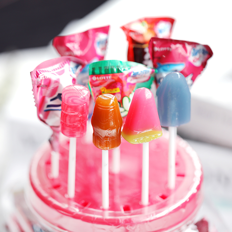 韩国进口Lotte乐天棒棒糖冰淇淋西瓜味可乐味水果洛丽波糖果