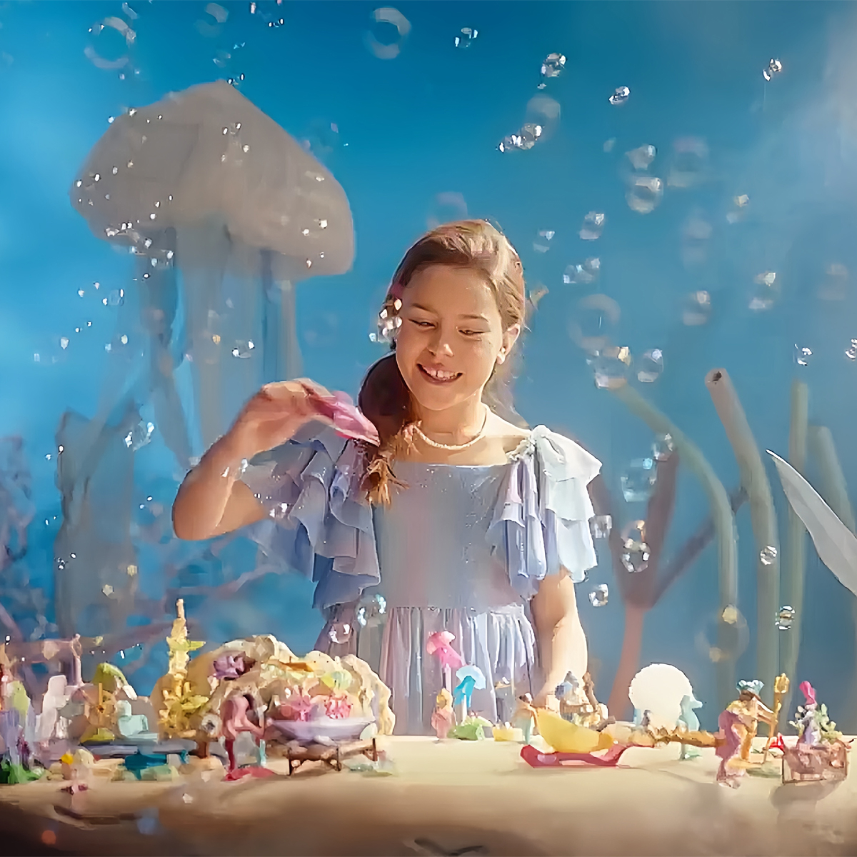 德国摩比世界玩具女孩美人鱼公主童话playmobil梦幻海底动物积木