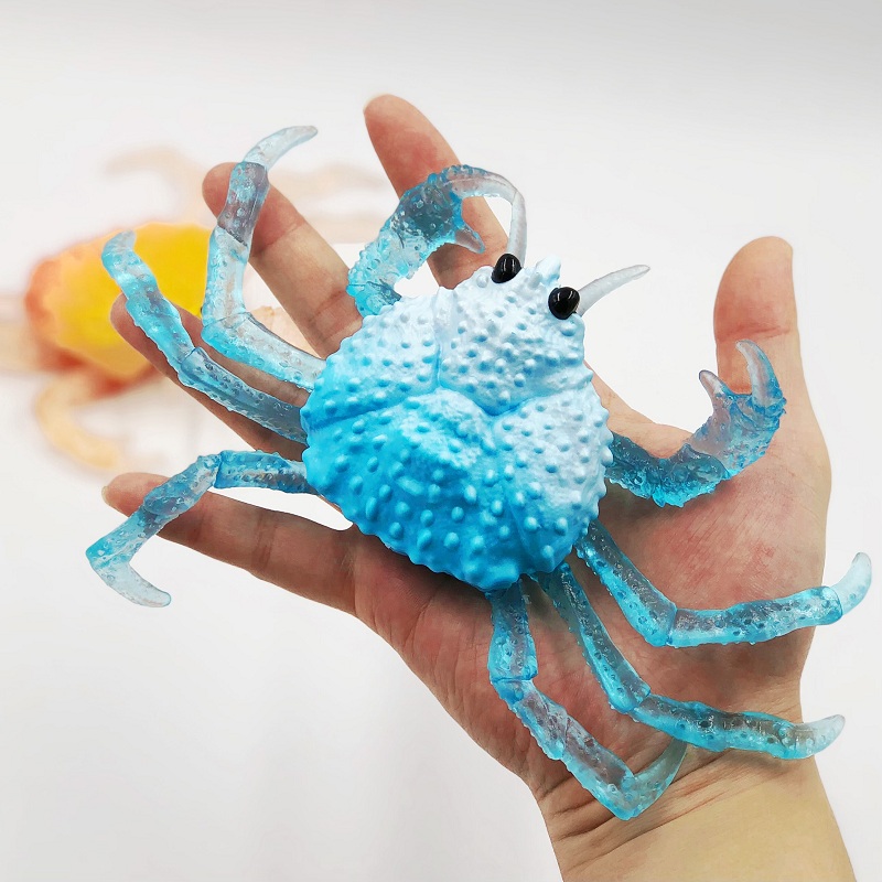 海底世鱼仿真海洋动界软胶八爪章物螃蟹模型发泄减压拉伸儿童玩具