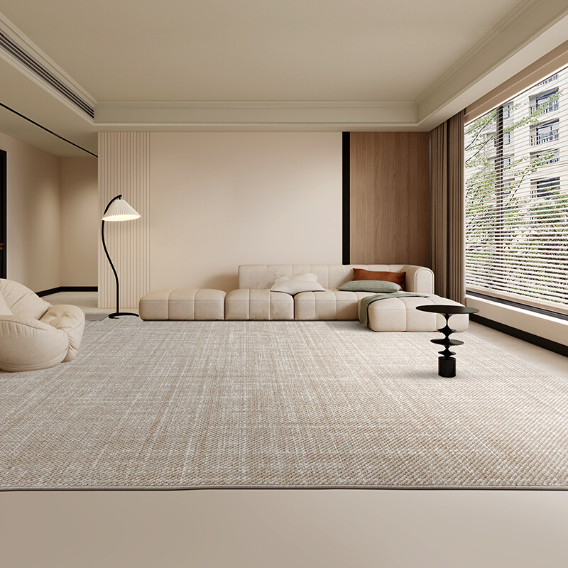 盼多多进纯色口羊毛地毯客厅高级感现代沙发极简素色书房卧室地垫