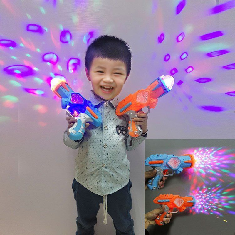 儿童宝宝迷彩电动玩具枪声光音乐小孩男孩枪投影冲锋枪2-3-6岁