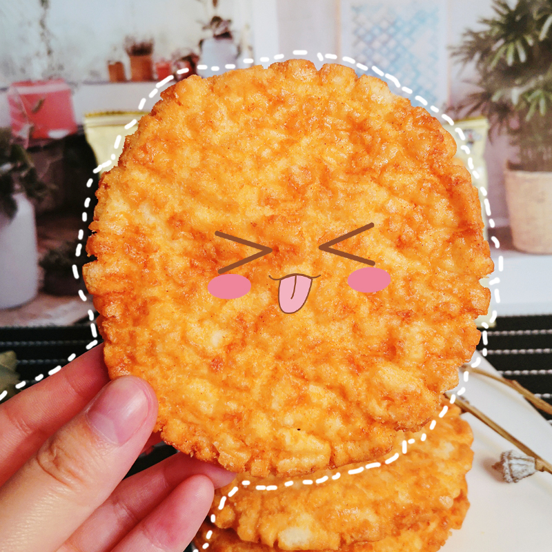 旺旺大米饼500g酱油饼干雪饼仙贝儿童休闲零食松脆宝宝吃咸味烧饼