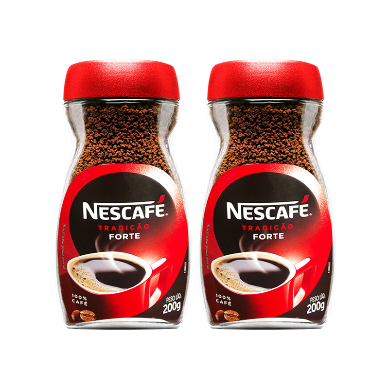 雀巢巴西醇品原味速溶纯黑苦咖啡粉美式无蔗糖添加200g*3瓶装健身