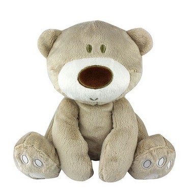 小熊抱偶0-1岁婴幼儿玩具毛绒小熊玩偶带摇铃益智玩偶